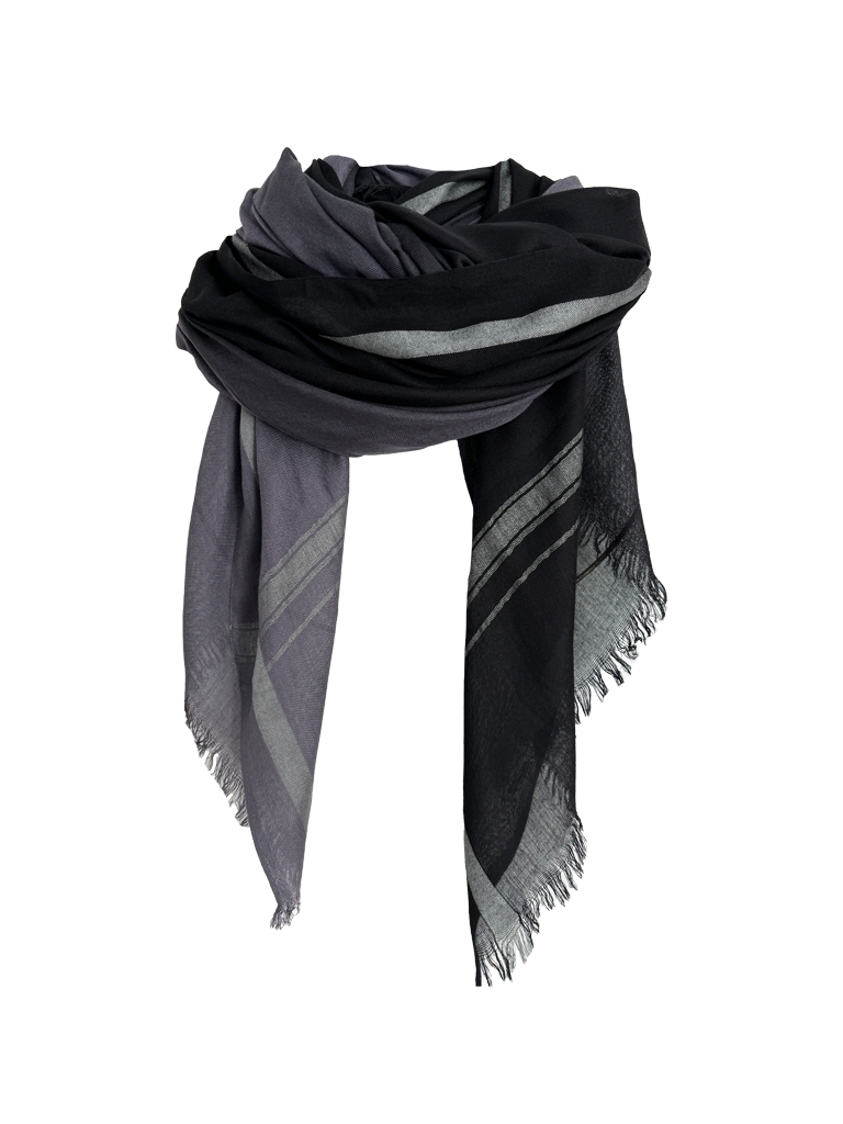 Leigh & Luca Charcoal & Black Scarf