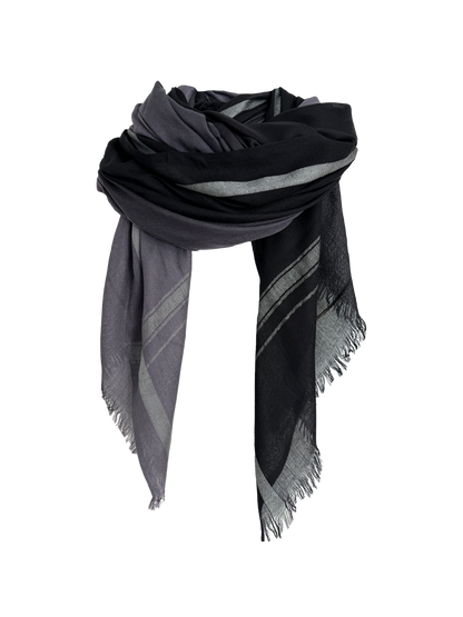 Leigh & Luca Charcoal & Black Scarf