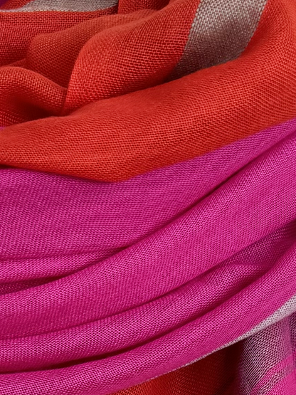 Leigh & Luca Pink & Fire - Lux Modal Scarf