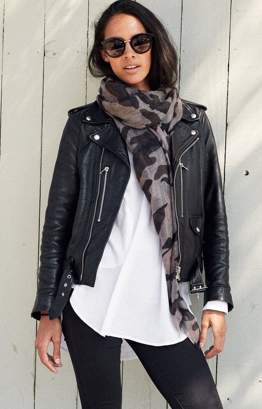 Camouflage Shades of Grey - Fine Cashmere Scarf