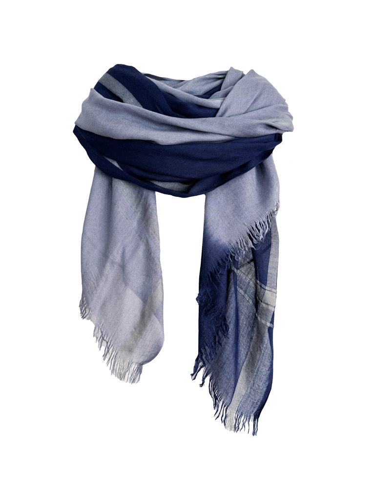 Leigh & Luca - Sky Blue & Navy - Lux Modal Scarf