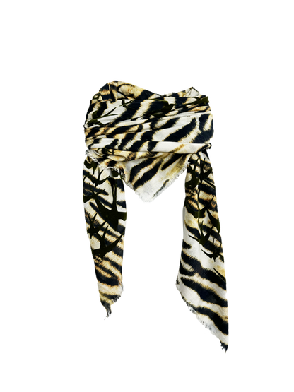 Leigh & Luca Freedom Tiger Silk Cotton Scarf