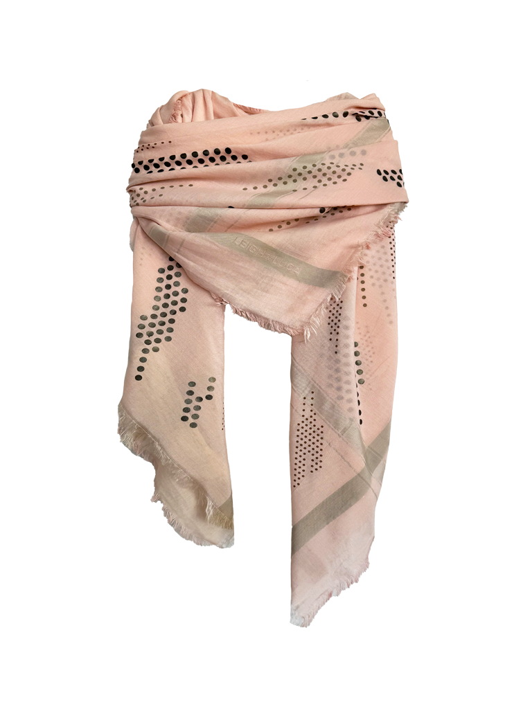 Leigh & Luca Dots Nude - Silk Cotton Scarf