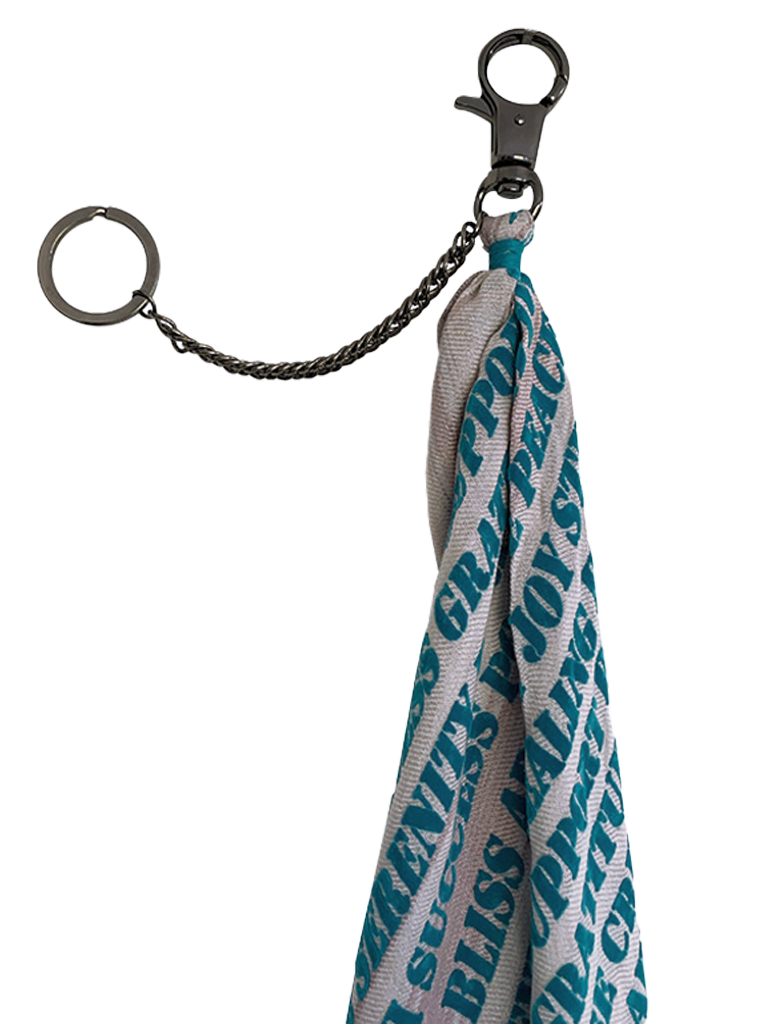 Leigh & Luca Keychain Affirmation Blue - Cashmere Modal