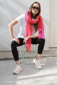 Feather Unconditional Fire - Fine Cashmere Scarf