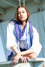 Load image into Gallery viewer, Sanctuary Shades of Blue - Fine Silk Cashmere Scarf