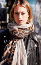 Load image into Gallery viewer, Unconditional Snow Camouflage &amp; Leo - Fine Silk Cashmere Scarf