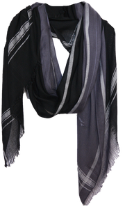 Ombre Dye Lux Modal Charcoal Black Scarf