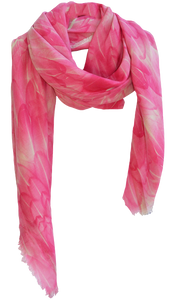 Pink Eagle - Fine Silk Cotton Scarf