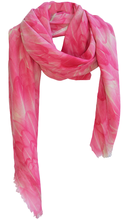 Pink Eagle - Fine Silk Cotton Scarf