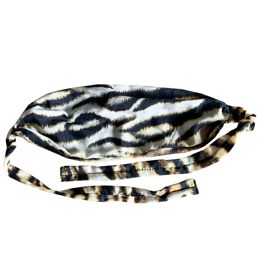 Tiger - Mask Cover /  Hairband / NeckBand / Sleeping Mask -  Fine Silk Cotton