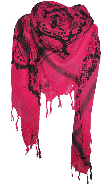 Snake Pink - Fine Cotton Voile Scarf