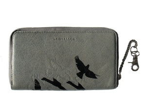 "LEIGH" Wallet Shadow Birds Grey