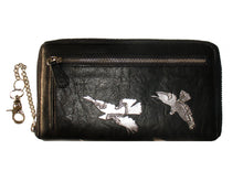 Load image into Gallery viewer, &quot;LEIGH&quot; Wallet Shadow Birds Black