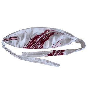 Flower Swoosh Ruby - Mask Cover /  Hairband / Neckband / Sleeping Mask - Fine Silk Cotton